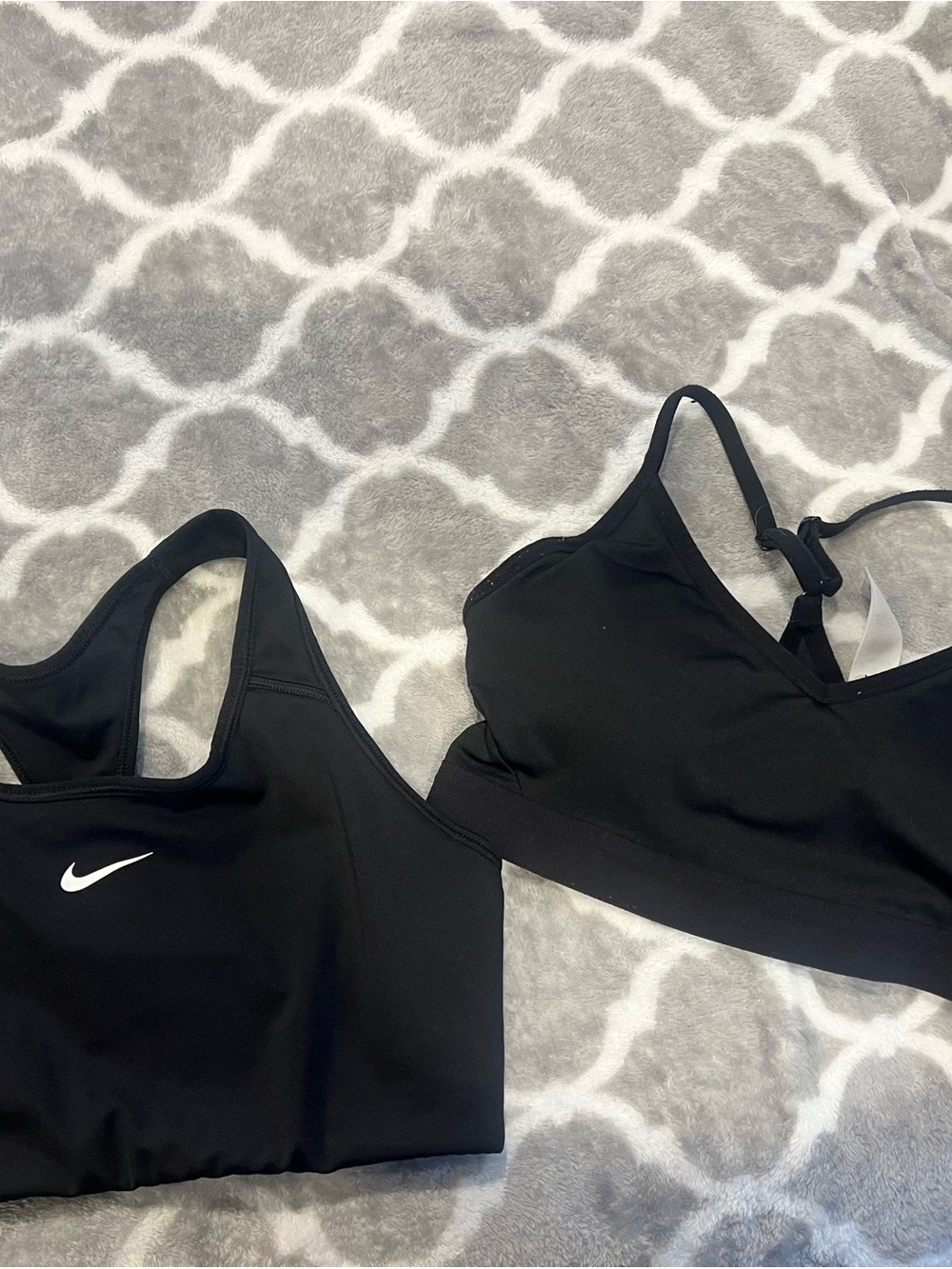 Nike Black Dual-Style Sports Bra Duo — Racerback & Adjustable Strap